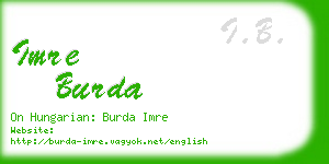 imre burda business card